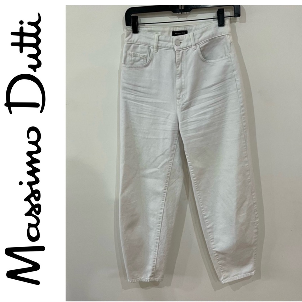 ✨White Barrel Leg Denim Massimo Dutti Womens Size 2✨